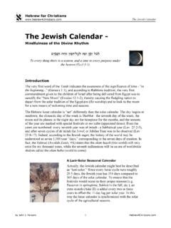 The Jewish Calendar - hebrew4christians.com / the-jewish-calendar-hebrew4christians-com.pdf ...