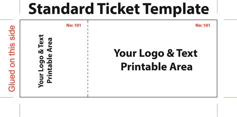 Printable Blank Concert Ticket Template