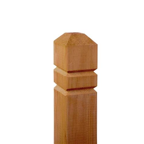 4 in. x 4 in. x 8-1/2 ft. Pressure-Treated Round Wood Fence Post ...