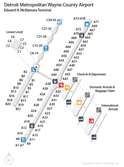 Detroit Metro Airport Map | World Map 07