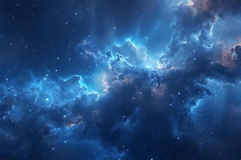 Premium Photo | Stunning Blue Nebula Dust Effect in Cosmic Cloud Formation