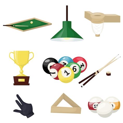 Billiards equipment hobby sport entertainment gamble player tools | Premium Vector