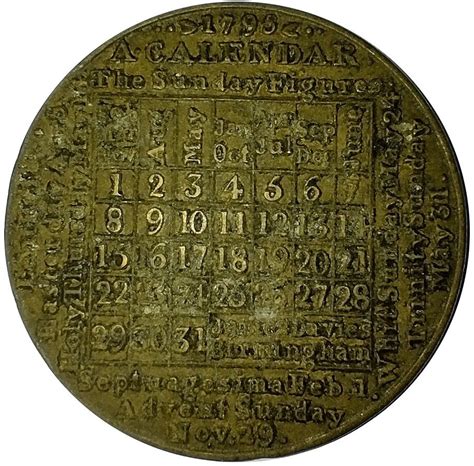 George III calendar medal - United Kingdom – Numista