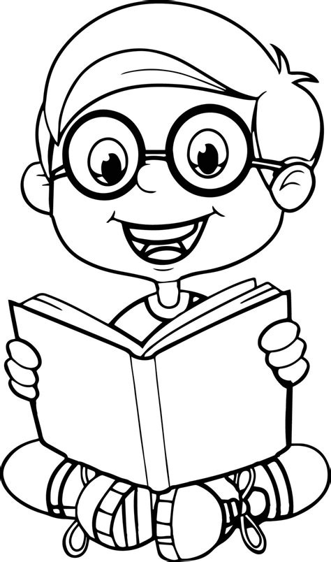 Coloring Pages Of Children Reading at GetColorings.com | Free printable colorings pages to print ...