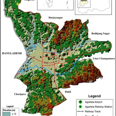 Predictive land use map of Agartala city for 2028 (Source: Prepared by ...