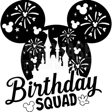 MIckey Birthday Squad SVG, Disney SVG