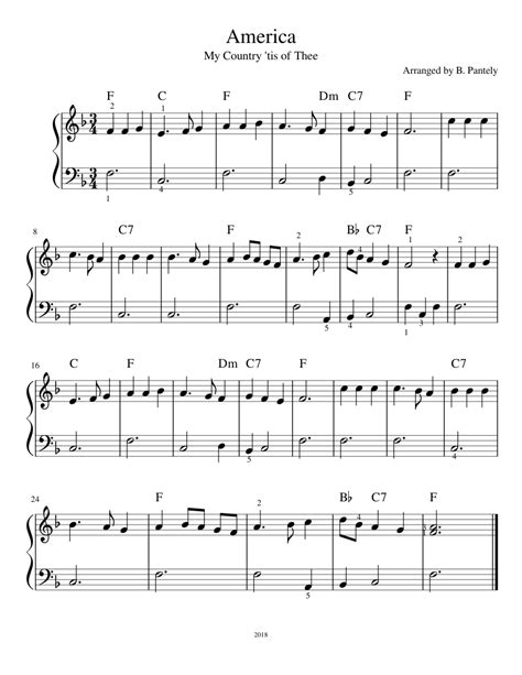 America Sheet music for Piano (Solo) | Musescore.com