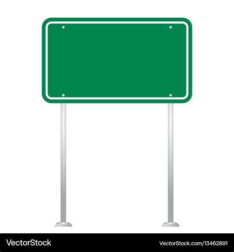Blank road sign board Royalty Free Vector Image