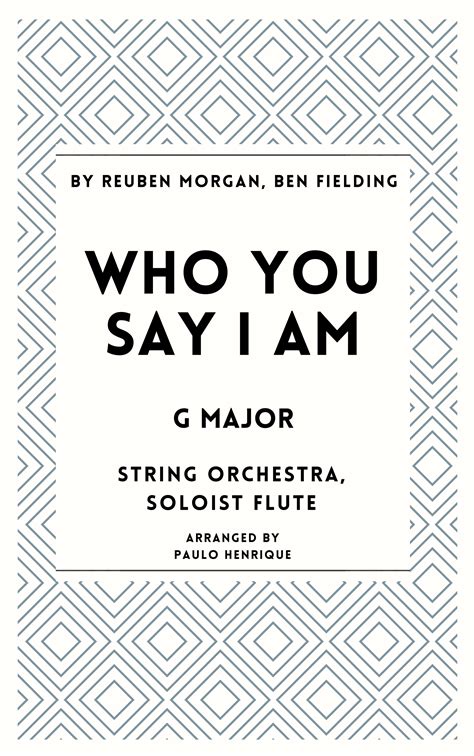 Who You Say I Am (arr. Paulo Henrique) Sheet Music | Ben Fielding | Orchestra