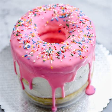 Vanilla Jumbo Donut Cake by Angel Food Bakery | Goldbelly | Lemon and ...