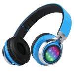 Wireless Bluetooth Stereo Headphones Adjustable Headsets with 3 LED lights