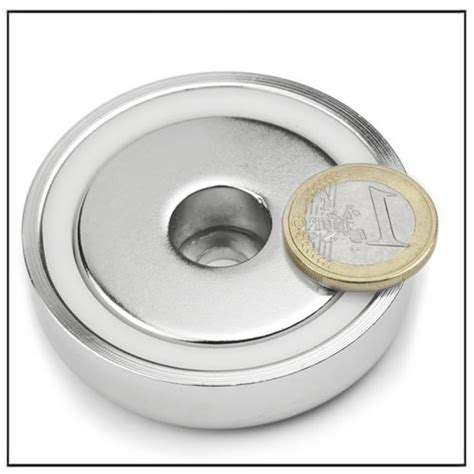 Super Strength Pot Magnet with Hole Ø 60 X 13.9 mm - Pot Magnets