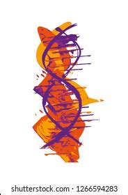 Artistic Paint Vector Art Dna Chain Stock Vector (Royalty Free) 1266594283 | Shutterstock