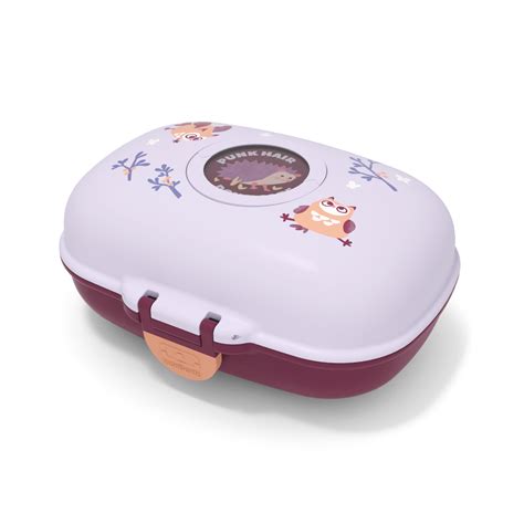 MB Tresor Graphic Owly - The cute kids owl lunch box - Purple