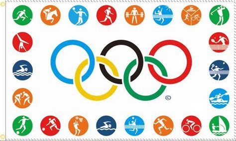 Olympics Sports Logo Flag 3x5 FT