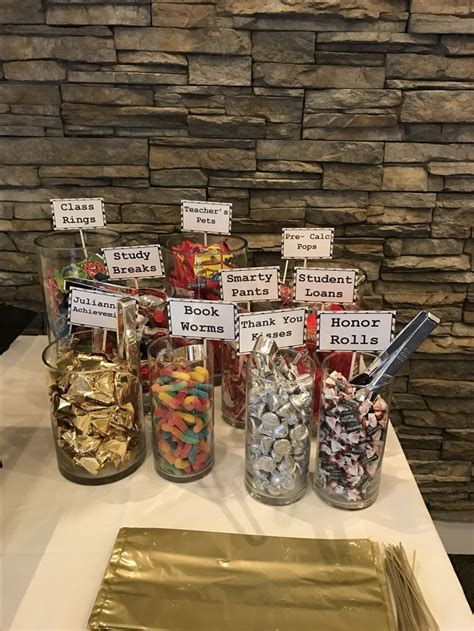 College graduation themed candy bar! | Graduation party diy, High ...