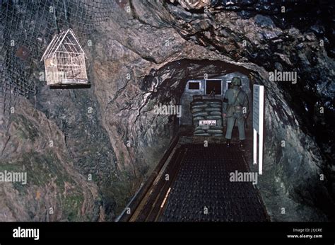 South Korean guarding tunnels built by North Korea in the early 70s..In ...