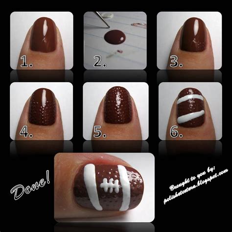 Polish Etc.: Football Nail Art Tutorial..lmbo..I'm surprised this isn't your polish all year ...