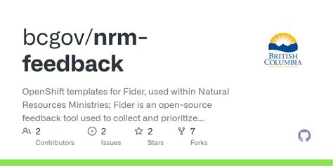 GitHub - bcgov/nrm-feedback: OpenShift templates for Fider, used within ...