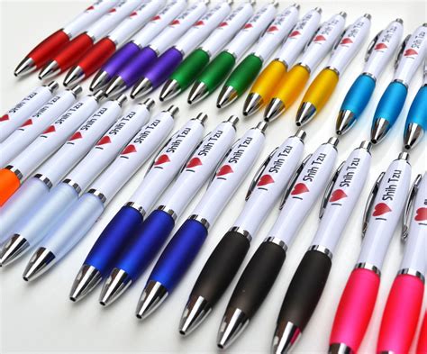 Logo Printed Pens | Tonic Contour White Pens (Full Colour logo)