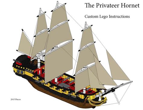 Privateer's Ship Custom Lego Pirate Imperial Armada (Instructions Only) | Lego pirate ship ...