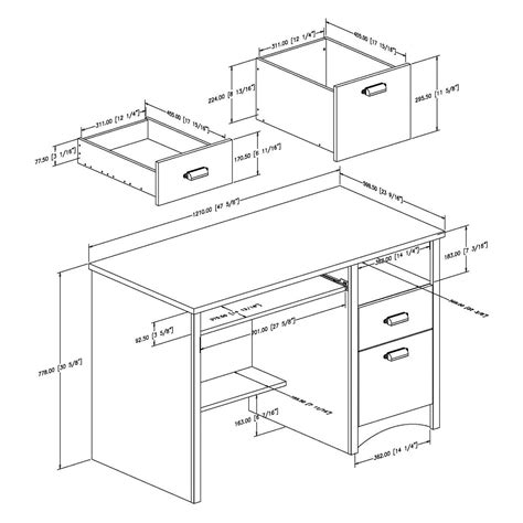 Office Desk Dimensions - Yuna Furniture