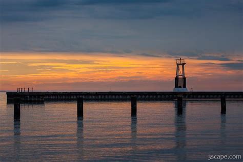 Chicago sunrise at North Ave. Beach Photograph by Adam Romanowicz