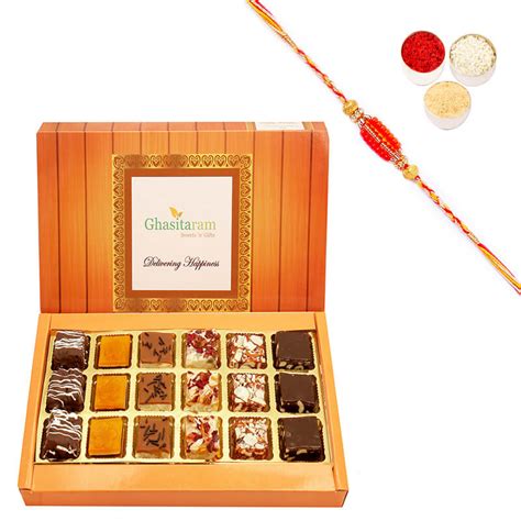 Rakhi Special Sweets Box 18 Pcs with Rakhi | Giftsmyntra.com