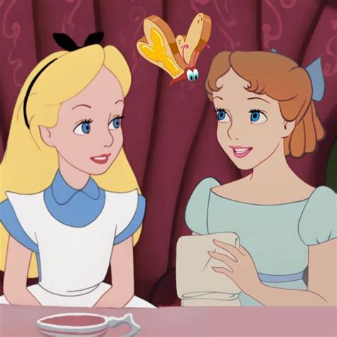 Alice and Wendy | Disney character art, Disney cartoon characters, Alice in wonderland illustrations