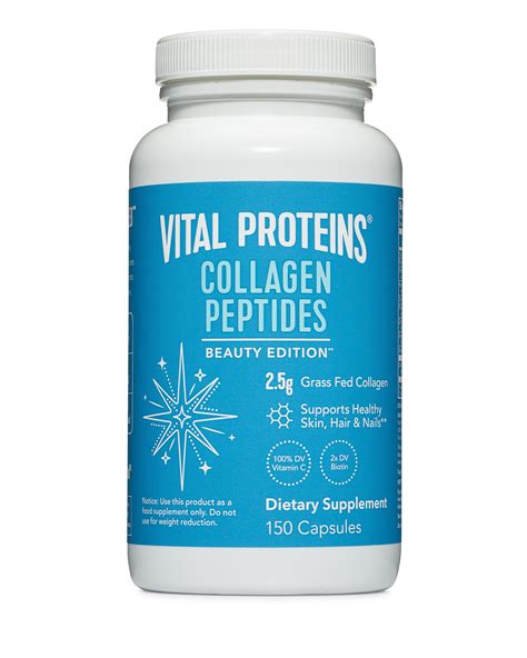 Vital Proteins Collagen Peptides + Beauty Capsules, 150 Count - Walmart.com