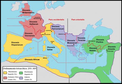 Diokletian führt Tetrarchie ein - 293 | Geschichte