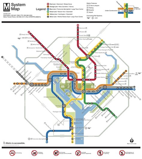 Yellow Line Metro Map - East Map