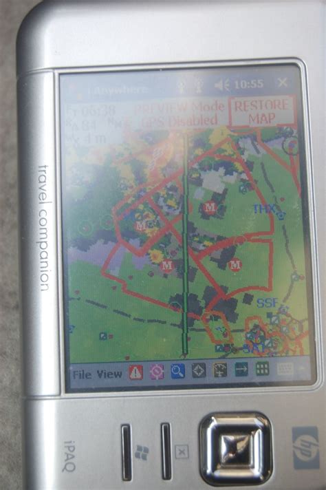Anywhere Map software running on an HQ iPaq | Green line is … | Flickr
