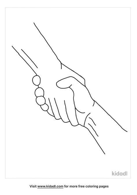 Helping Hands Coloring Page