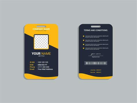 Employee Id Card Template Psd File Free Download Garc - vrogue.co