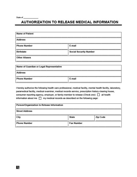 Free Medical Records Release (HIPAA) Form | PDF & Word