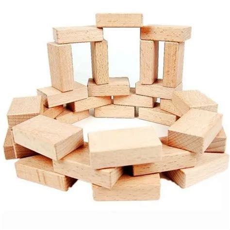 50pcs/lot,high Quality Solid Wood Blocks,wood Rectangle Building Blocks ...