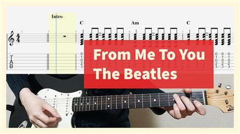 The Beatles - From Me To You Guitar Cover with Tab - YouTube