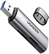 UGREEN SD Card Reader Portable USB 3.0 Dual Slot Flash Memory Card Adapter Hub for TF, SD, Micro ...