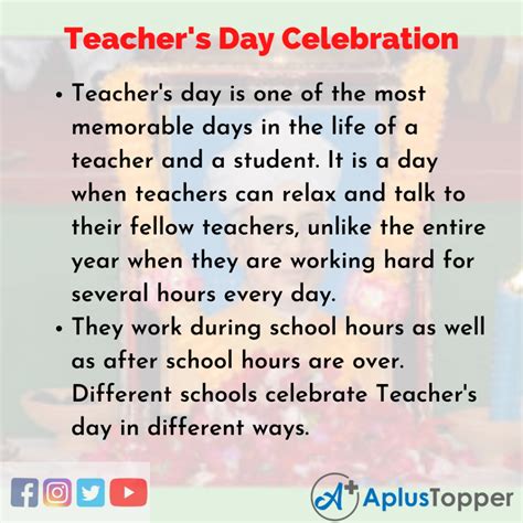 Essay on Teacher's Day Celebration | Teacher's Day Celebration Essay for Students and Children ...