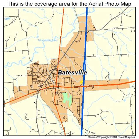 Aerial Photography Map of Batesville, MS Mississippi