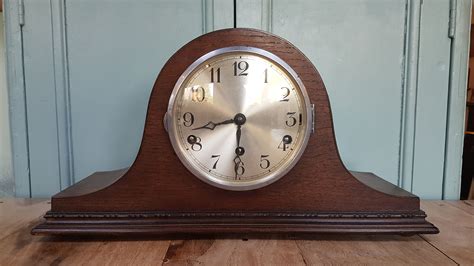 Vintage Westminster Chimes mantel clock, antique Napoleon Hat mantel clock, Hermle clock ...