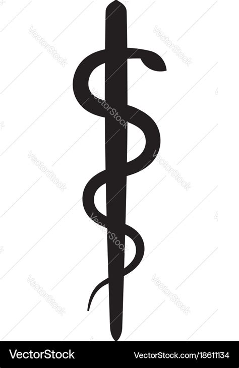 Rod of asclepius Royalty Free Vector Image - VectorStock