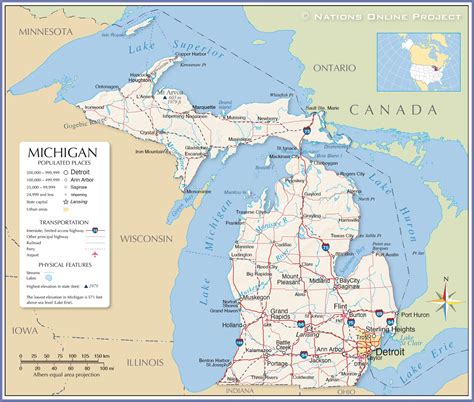 Michigan Usa Map