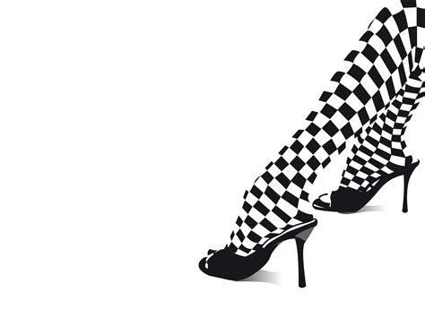 Free download Black and White High Heel Shoe Desktop Wallpaper [1600x1200] for your Desktop ...