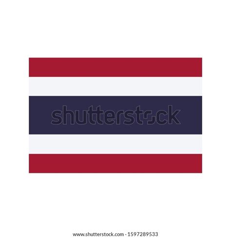 Thai Flag New Color Values Vector Stock Vector (Royalty Free ...