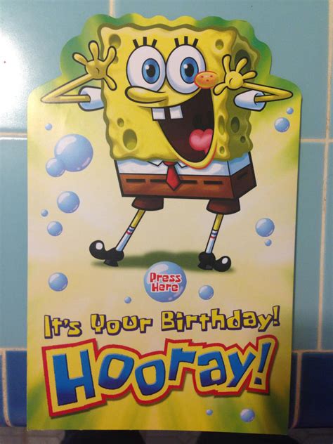 Spongebob birthday Card (front) by CilanDPFanGirl on DeviantArt