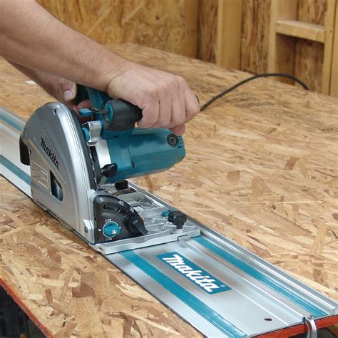 MAKITA Track Saw: 6 1/2 in Blade Dia., 2 3/16 in Max. Cutting Dp @ 0 Deg., 1° Left to 48° Right ...