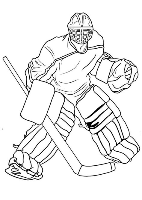 Sports Coloring Pages Hockey Goalie