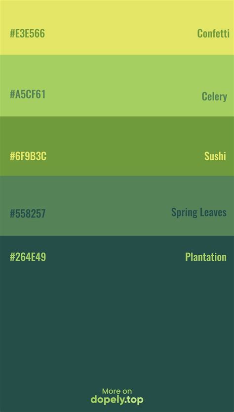Green Color Pallete, Flat Color Palette, Color Palette Challenge, Green ...